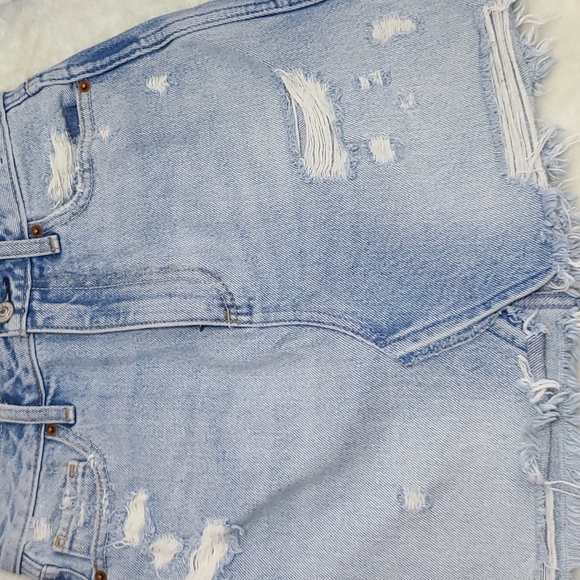 Abercrombie Zoe Natural Rise Vintage A-line Skirt Size 0/25 Pre-owned Denim Skir - Picture 2 of 10